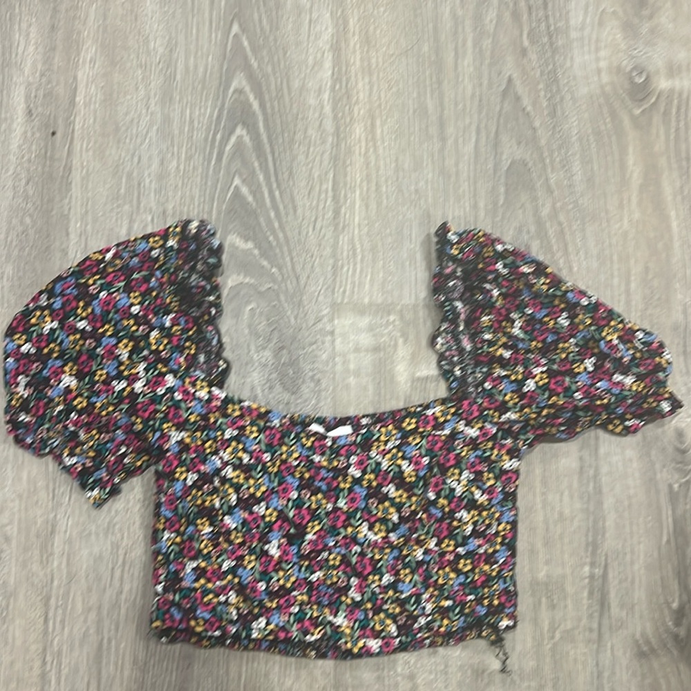 Skylar + Madison floral crop top